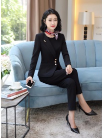 女式短款三?？畚餮b黑色